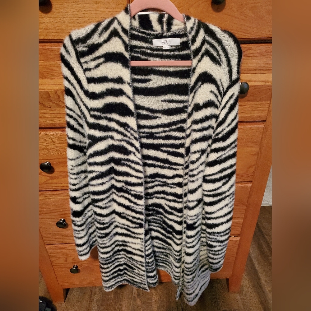 Zebra print cardigan